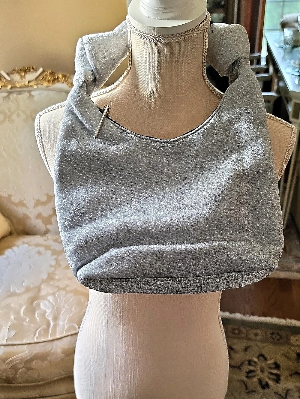 Sparkle Hobo Bag in Silver NWT